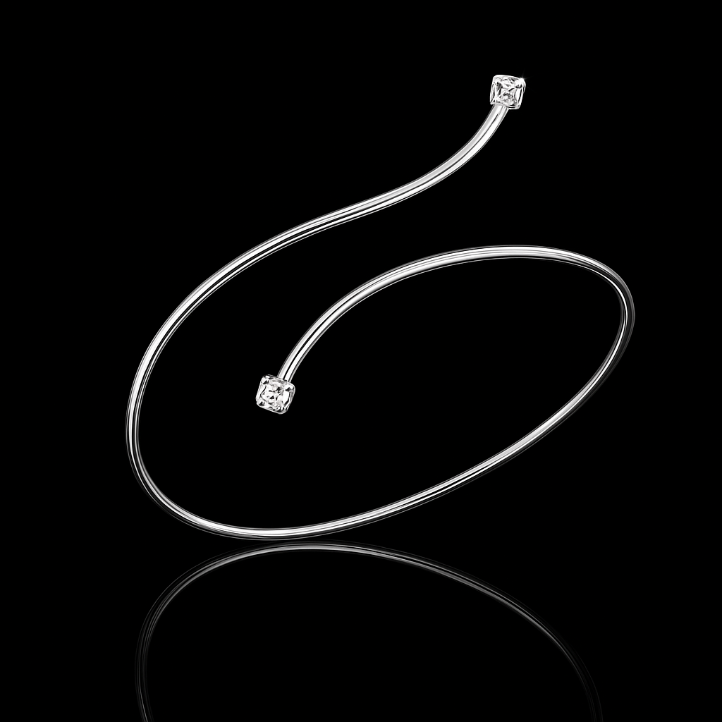 Bracelete em Prata 925 Pontos de Cristal