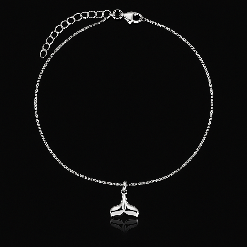 Tornozeleira em Prata Sereia