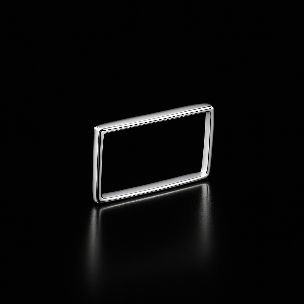 Anel em Prata 925 Quadrado