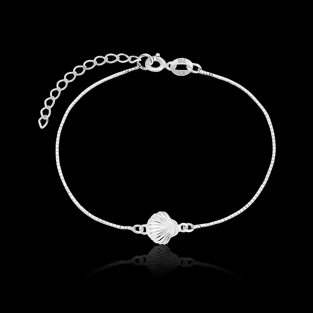 Pulseira em Prata 925 Concha