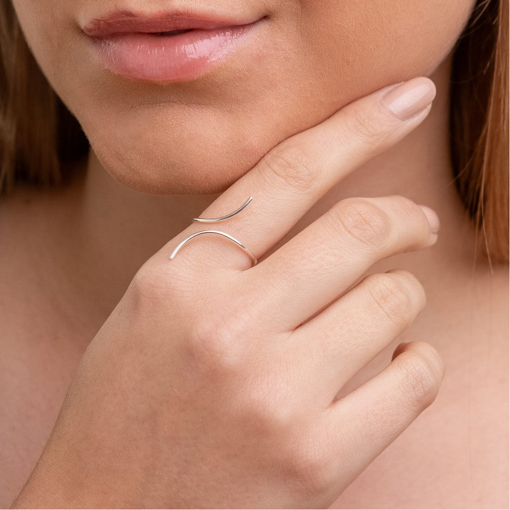 Anel Regulável em Prata 925 Line