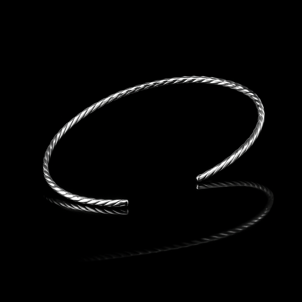 Bracelete em Prata 925 Torcido