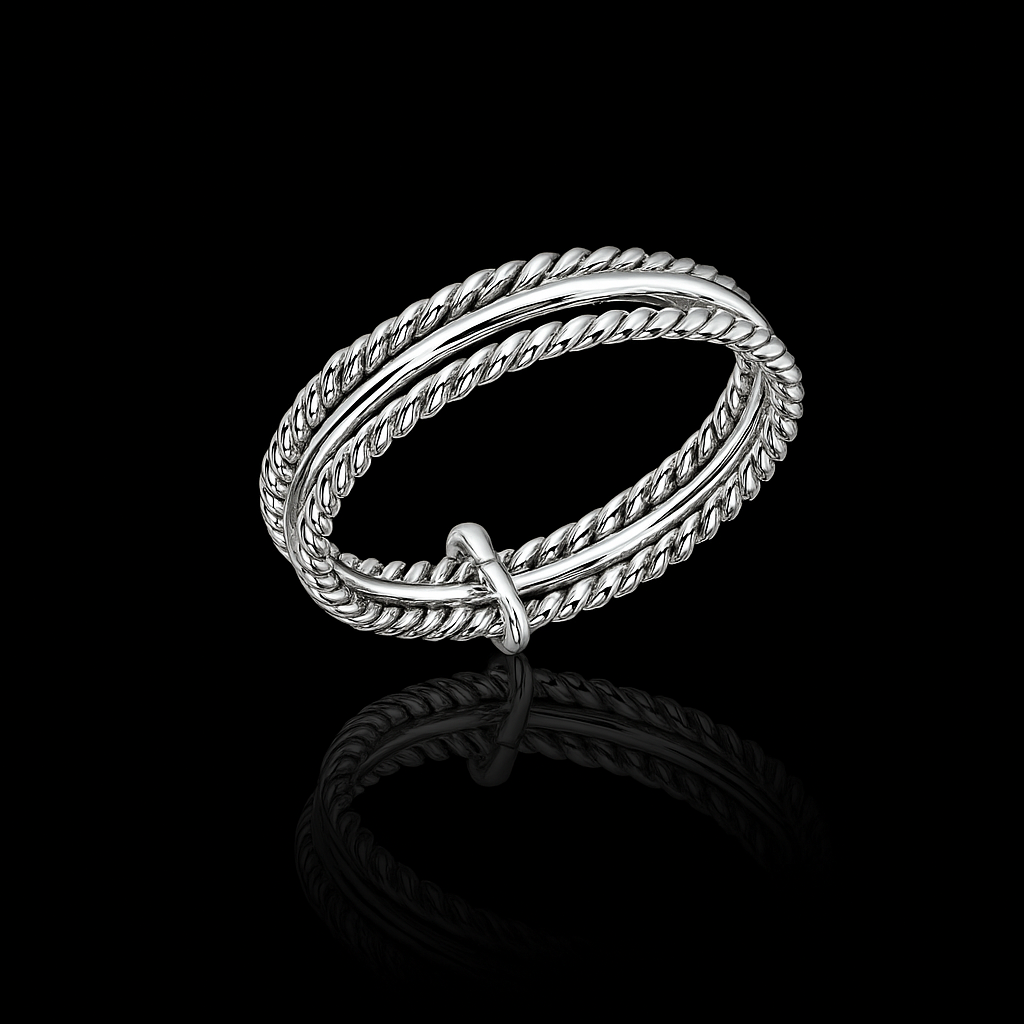 Anel em Prata 925 Triplo