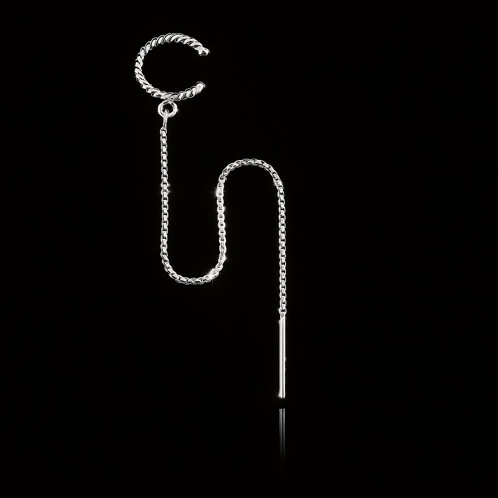 Piercing em Prata 925 Corrente