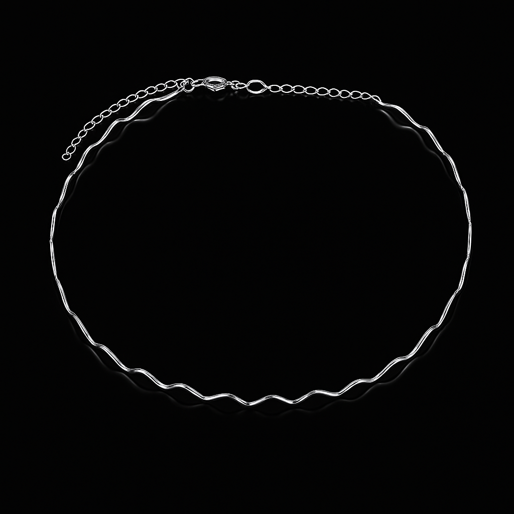 Chocker em Prata 925 Fio Wavy Regulável