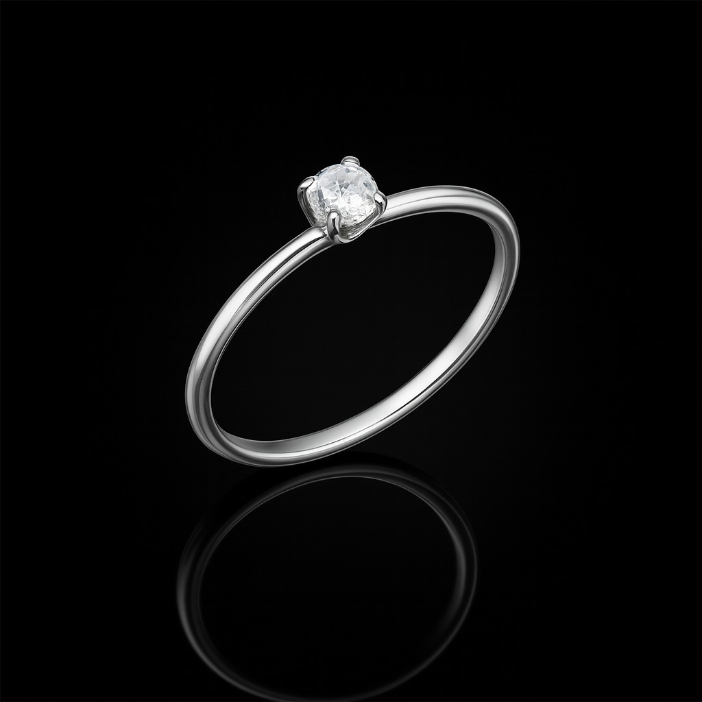 Anel em Prata 925 Solitário M