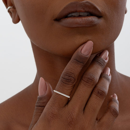 Anel em Prata 925 Quadrado