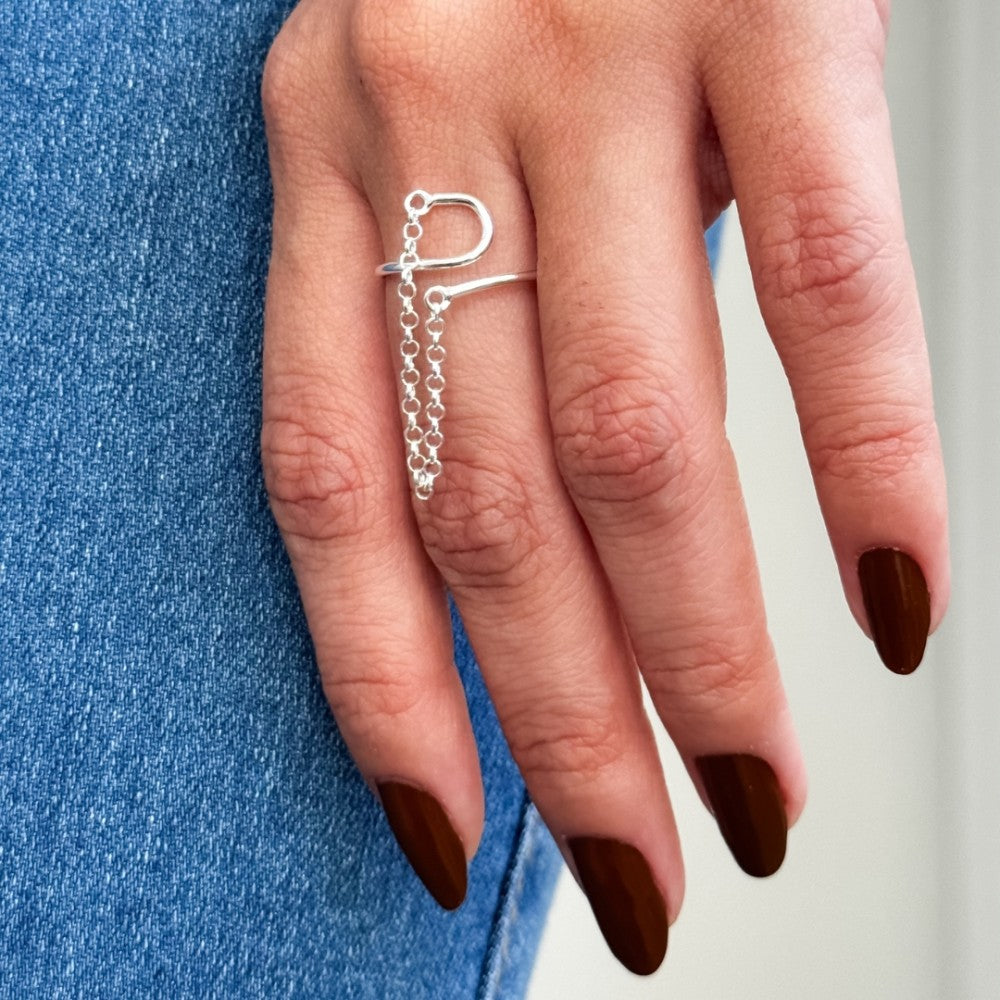 Anel Regulável em Prata 925 Corrente Portuguesa