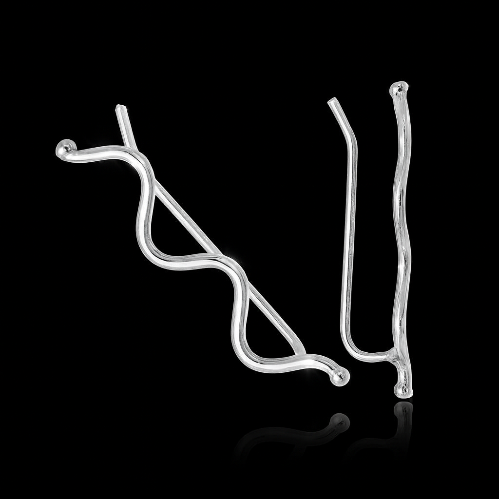Ear Cuff em Prata 925 Ondulado