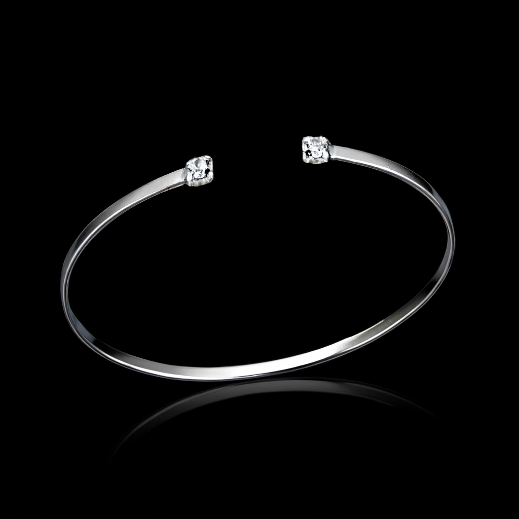 Bracelete em Prata 925 Pontos de Cristal
